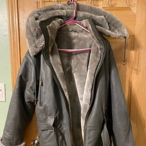 NEW WITHOUT TAGS WILDA gray leather jacket